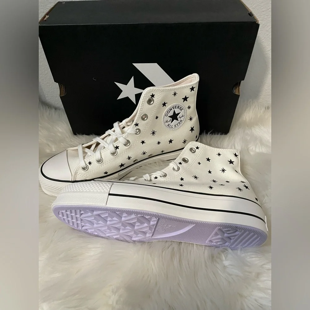 Converse Chuck Taylor All Star Lift Crystal Energy Egret High Top Platform Shoes_2
